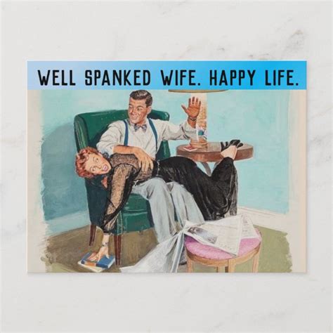 Retro 1950s Couple Spanking Postcard Zazzle