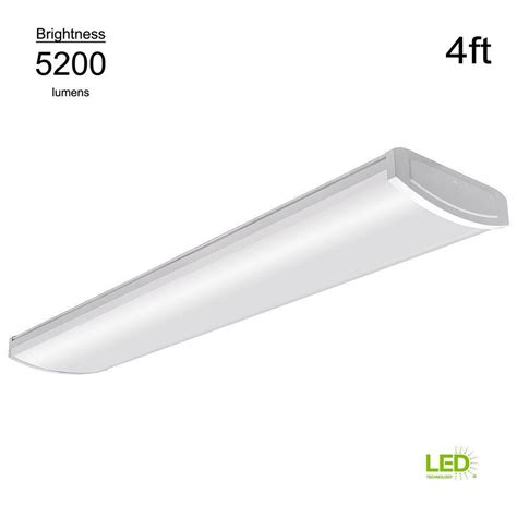 Commercial Electric High Output 4 Ft White 5200 Lumen 4000k Integrated