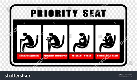 Priority Seat Sticker เวกเตอร์สต็อก ปลอดค่าลิขสิทธิ์ 389718442 Shutterstock