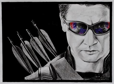Hawkeye Drawing Pencil Sketch Colorful Realistic Art Images