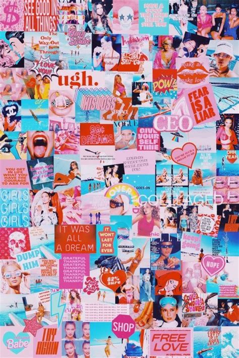 Preppy Collage Wallpaper