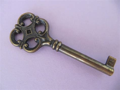 Fancy Vintage Skeleton Key Ornate Square Old Keys Component Etsy