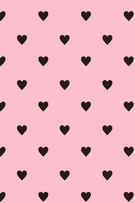 44 Pink And Black Heart Wallpaper