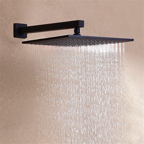 The kauai rain shower system is brilliantly simple! Luxury Sleek Matte Black Wall-Mount Rain Shower System ...