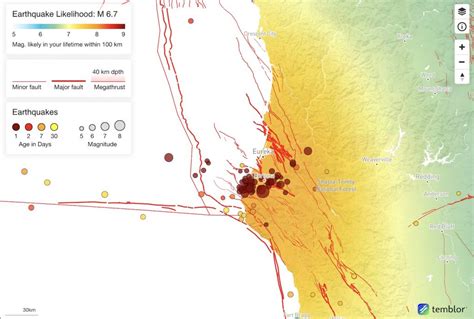 Earthquake Rumbles Northern California Triple Junction