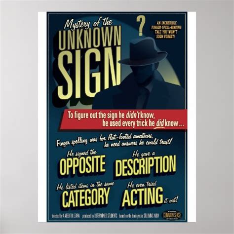 Mystery Of The Unknown Sign Poster Zazzle