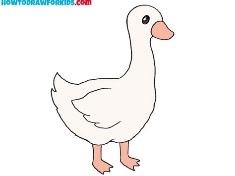 How To Draw A Goose Easy Drawing Tutorial For Kids