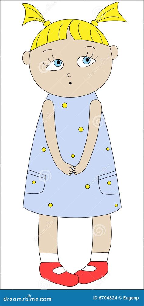 Shy Girl Stock Illustration Illustration Of Child Confusion 6704824