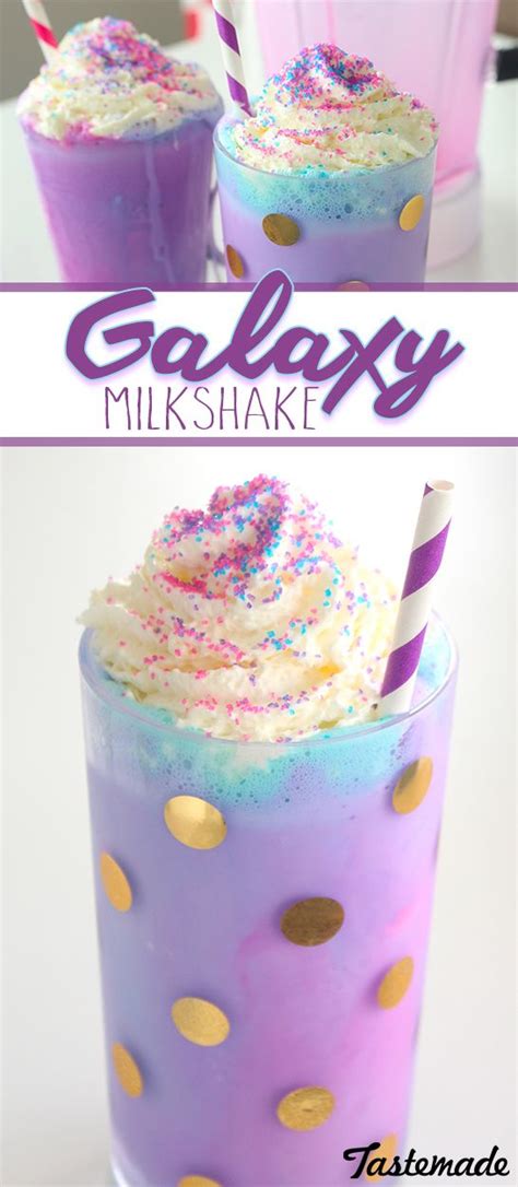 Galaxy Milkshake Recipe Milkshake Recipes Milkshake Kid Drinks