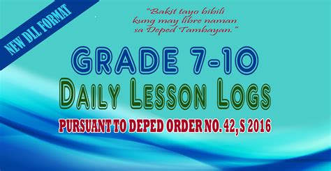 Deped Tambayan Daily Lesson Log New Format Grade Alongwith Rest