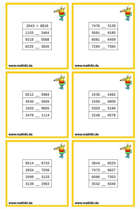 Malvorlagen zahlen verbinden ausdrucken zahlen verbinden bis 1000 zum ausdrucken. Zahlen vergleichen bis 10000 (Klasse 4) - mathiki.de in ...