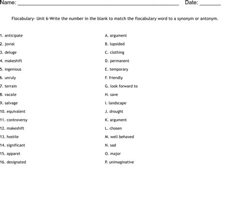 Unit 6 Flocabulary Word Search Wordmint