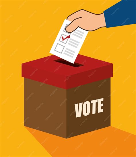 diseño de voto de elecciones de dibujos animados vector premium