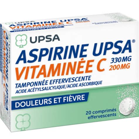 Upsa Aspirine Vitaminee C 330mg200mg 20cp Effervescente