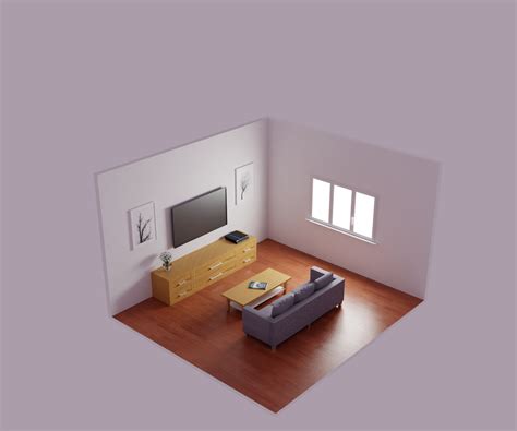 Isometric Living Room Finished Projects Blender Artists Community