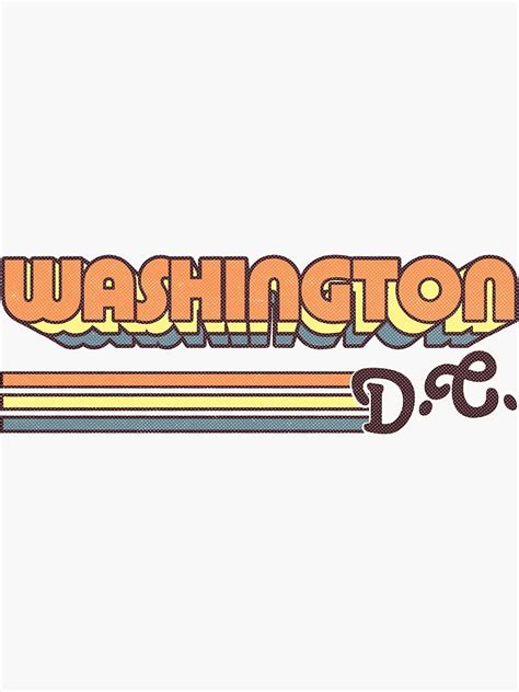 'Washington, DC | City Stripes' Sticker by retroready in 2020 | Washington dc art, Washington dc ...