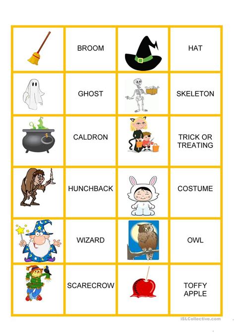 Halloween Memory Game Worksheet Free Esl Printable Worksheets Made By Teachers