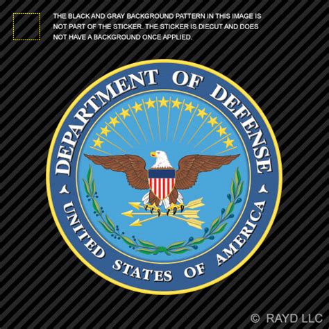 United States Department Of Defense Seal Sticker Decal Self Adhesive