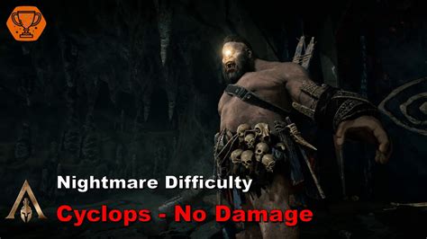 Assassin S Creed Odyssey Cyclops Boss Fight No Damage Nightmare