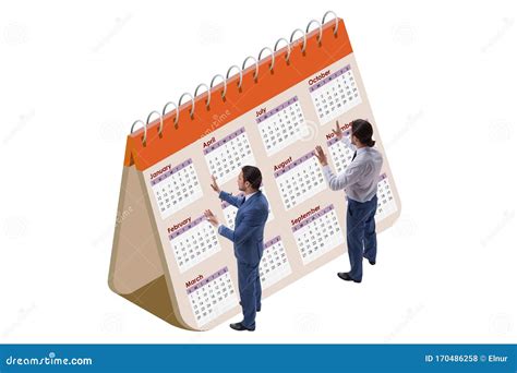 Business Calendar Concept With Businessman Stock Illustration