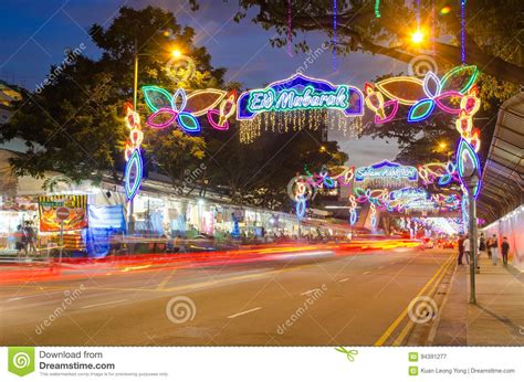 Singapore Geylang Serai Hari Raya Puasa Light Up And Bazaar Editorial