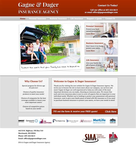 First point insurance management ltd, registered in england no. gagne and dager insurance - Onpoint Web Design