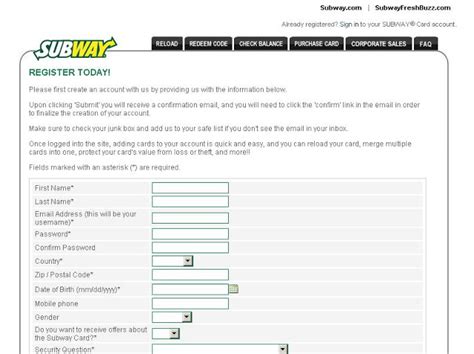 You will at that point land on the home page, so take a gander. Mysubwaycard.com balance - Check Your Gift Card Balance