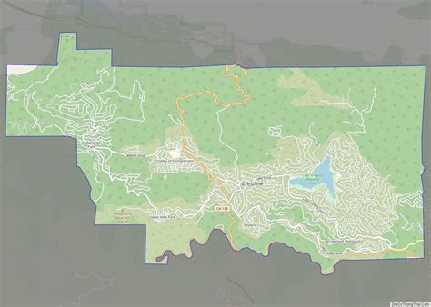 Map Of Crestline Cdp California