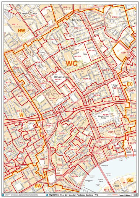 Western Central London Postcode Map Wc Map Logic