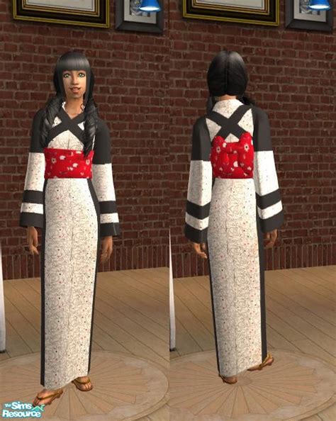 The Sims Resource Kimono Aki Pack 1 Akimono1