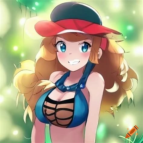 Waifu Original Character In Summer Attire From The Pokémon Series On Craiyon