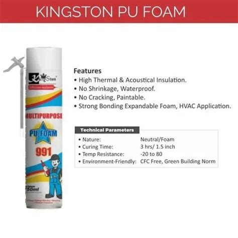Kingston Polyurethane Foam Spray Packaging Type Can At Rs 330piece
