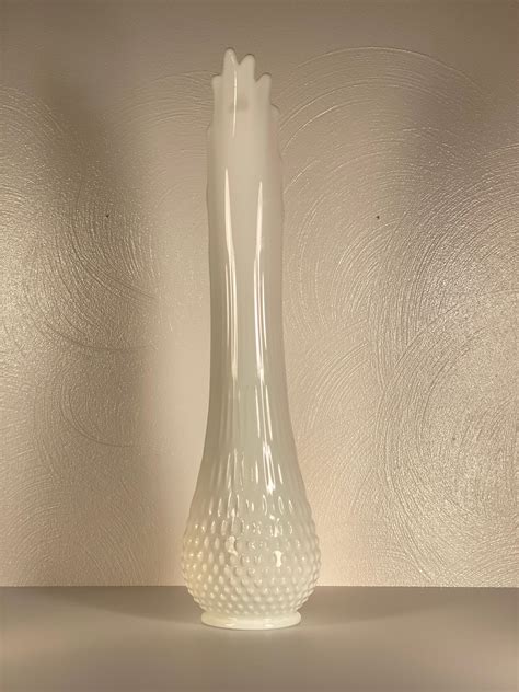 Fenton Hobnail Milk Glass Swung Vase