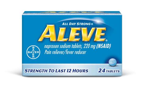 Aleve Tablets With Naproxen Sodium 220mg Nsaid Pain Relieverfever