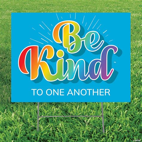 Personalized Be Kind Yard Sign Oriental Trading