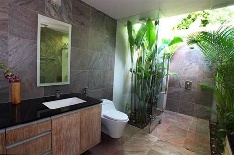 Copper Slate Gauged Slate Tile Bathroom Model Tropical Bathroom