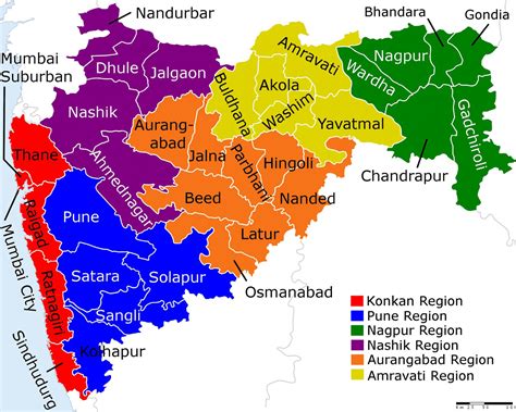 Map Of Maharashtra Mumbai Tourist Map Of English