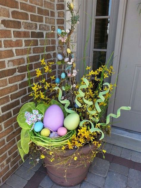 42 Best Easter Front Porch Decor Ideas Homyhomee Easter Outdoor