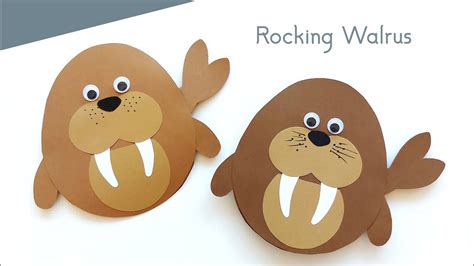 How To Make Rocking Walrus For Kids Easy Paper Crafts Kids Craft