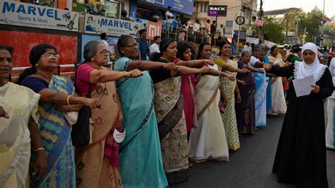 Millions Form A 300 Mile Human Chain To Protest Sexism In India The