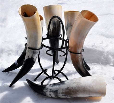 Viking Drinking Horn Set Of 6 Polished Drinking Horns Per Etsy
