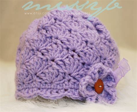 Crochet Baby Hat Pattern Shell And Scallops By Missybdesigns