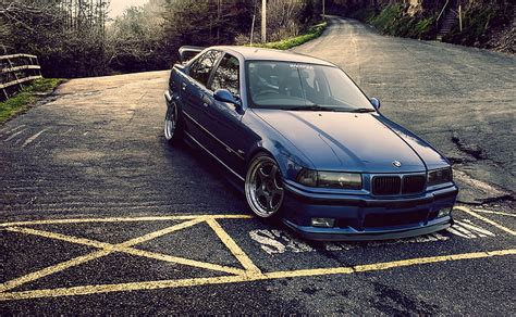 Hd Wallpaper Red Coupe Car Bmw E36 Stance Tuning Lowered German