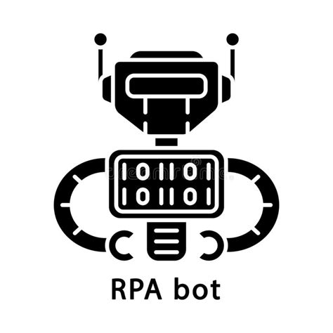 Rpa Bot Glyph Icon Stock Vector Illustration Of Automatic 176285493