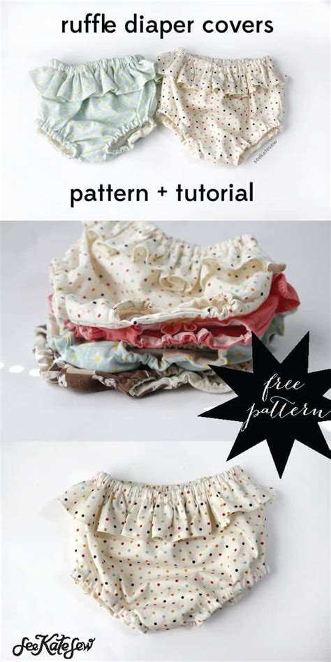 Belly Baby Ruffle Diaper Covers Pattern Tutorial See Kate Sew