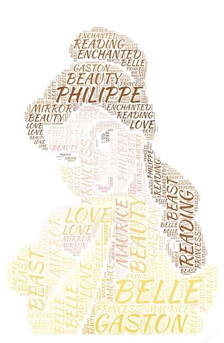 Beauty And The Beast Belle Word Art Cup7387332229 Craftsuprint
