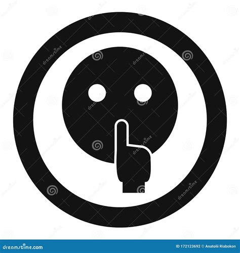 Head Symbol Quiet Icon Simple Style Stock Vector Illustration Of