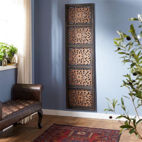 Decmode Indoor Brown Wood Traditional Wall Decor Set Of 1