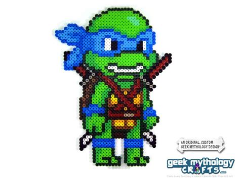 Weitere ideen zu bügelperlen, basteln bügelperlen, hama bügelperlen. Teenage Mutant Ninja Turtles Perler Bead Sprite Figure ...