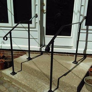 With an adjustable pitch from 0 to 38 degrees, instantrail is designed to fit the rise of almost any stair. Single Post ornamental hand rail 1 or 2 step railing for | Etsy | Iron handrails, Steel handrail ...